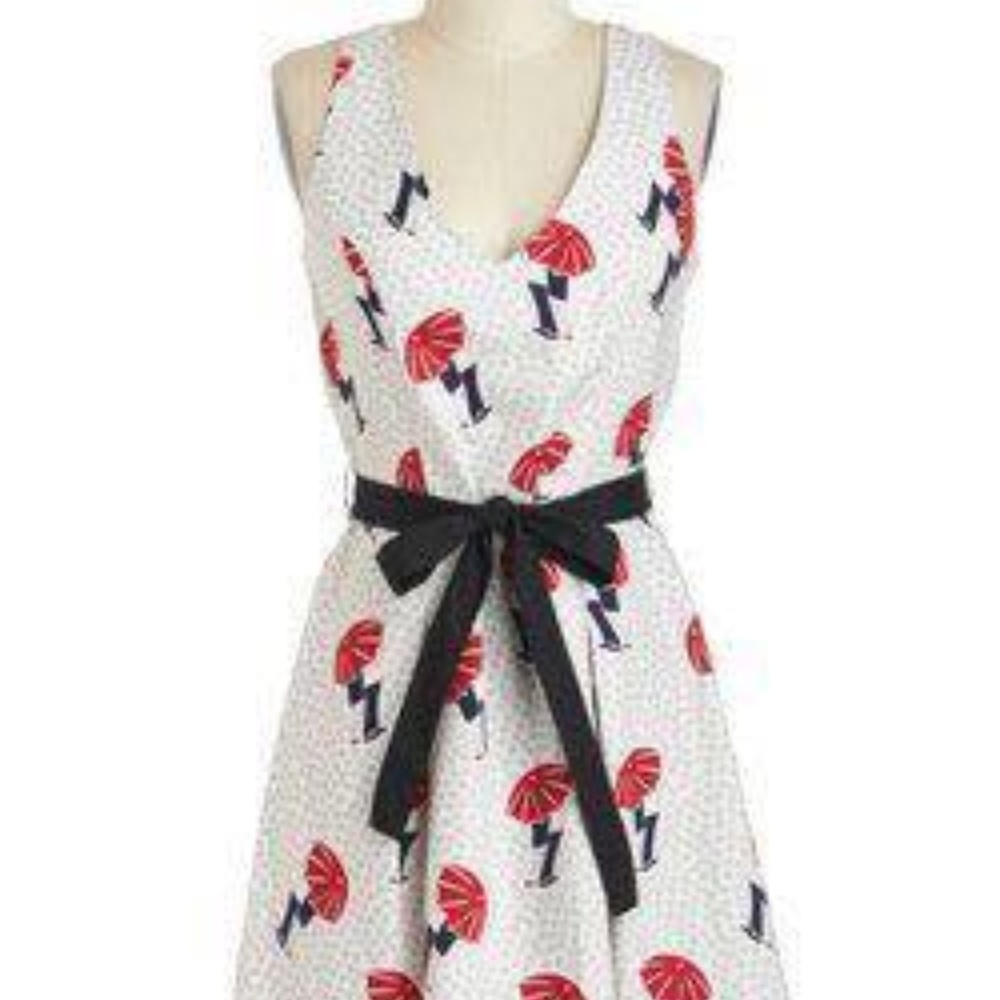 Retrolicious Rainy day racer back dress NWOT